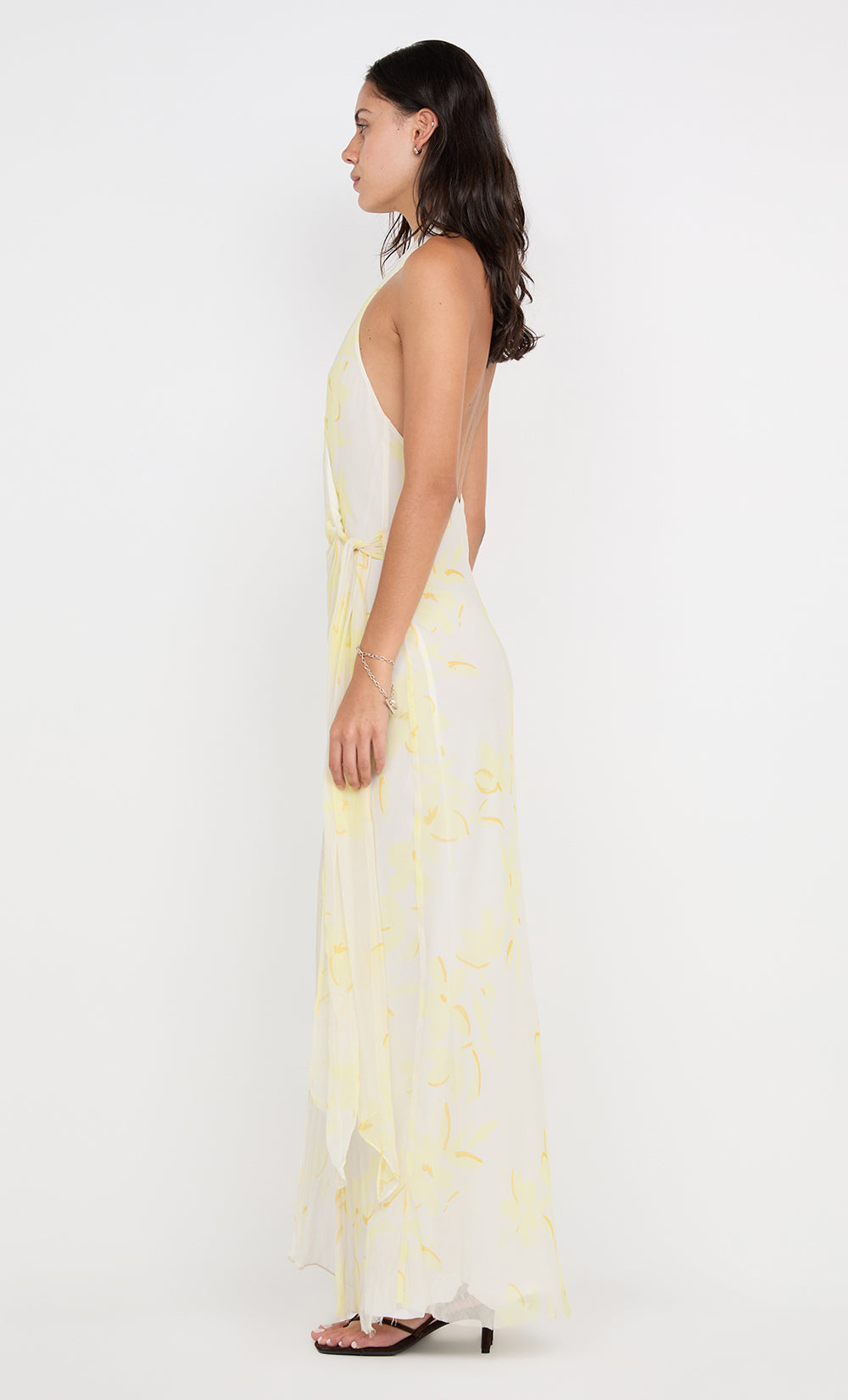 COLMAR WRAP MAXI DRESS - LEMON FLORAL