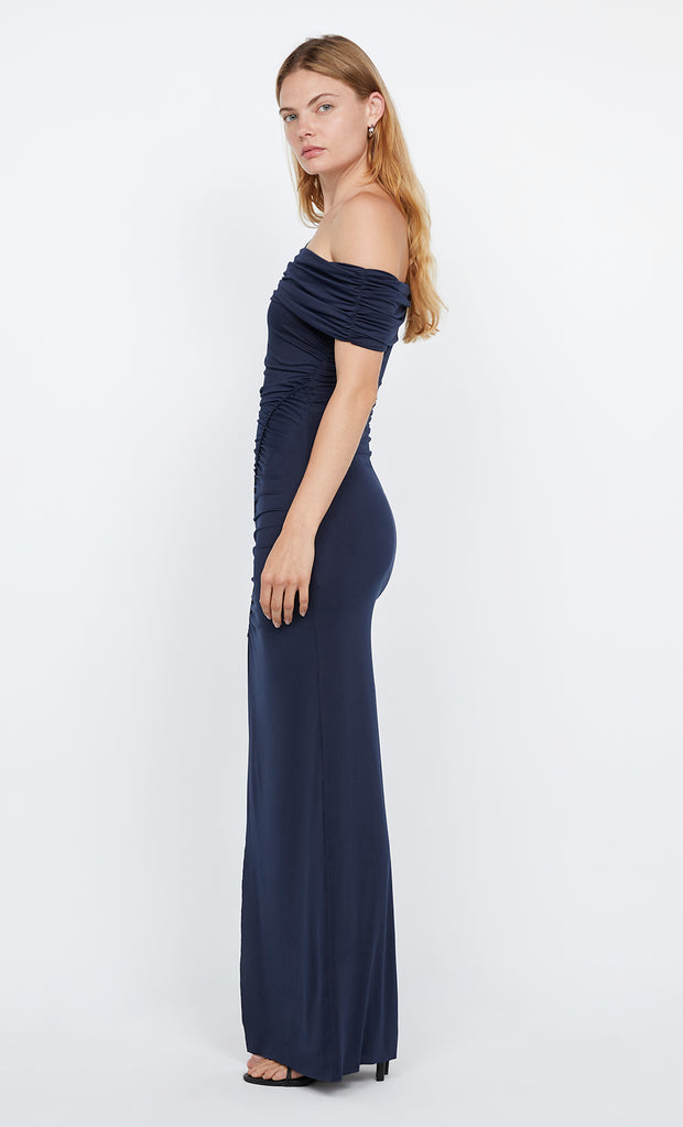 IMOGEN ASYM MAXI DRESS - INK