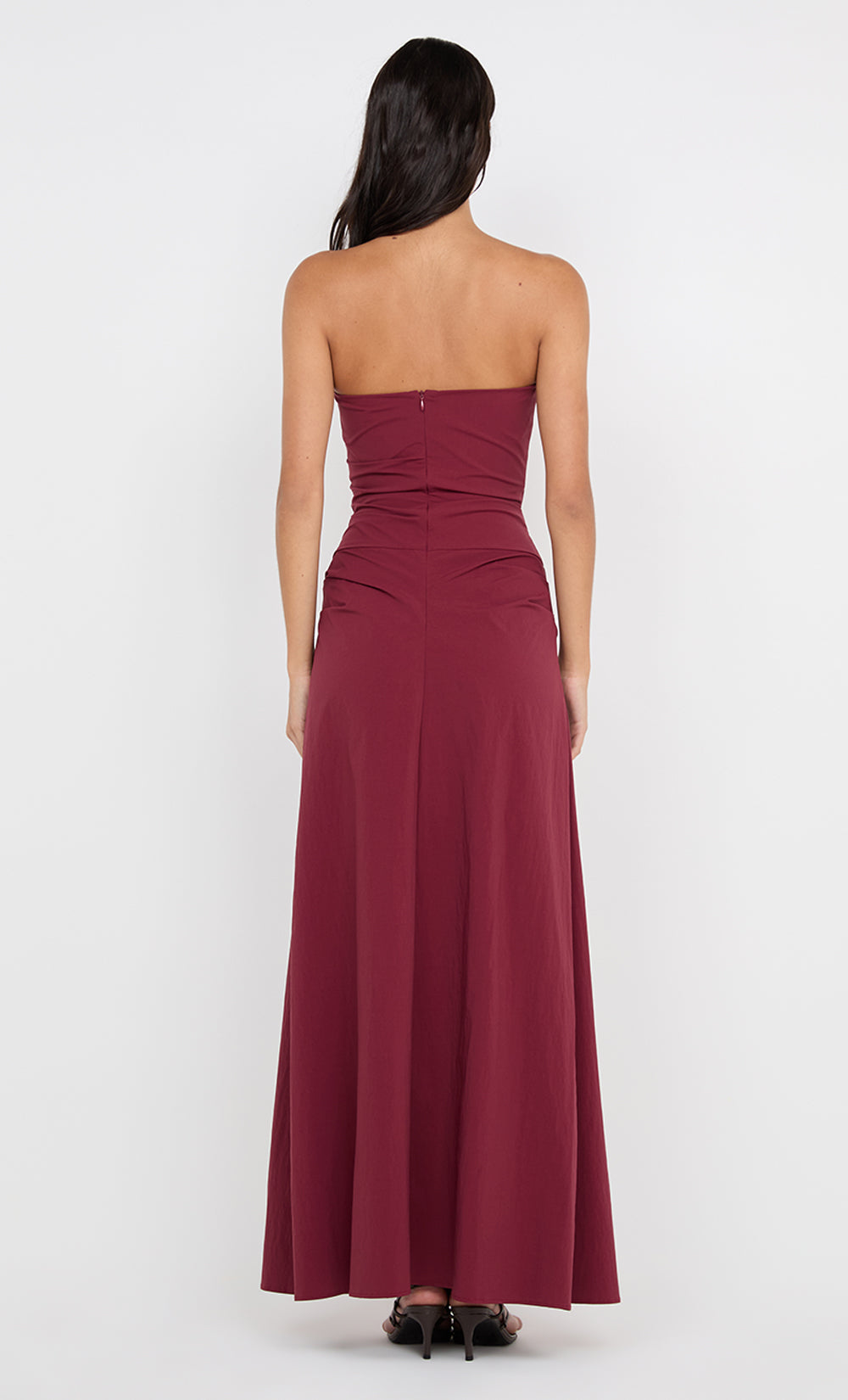 ANGELINA STRAPLESS MAXI DRESS - PLUM