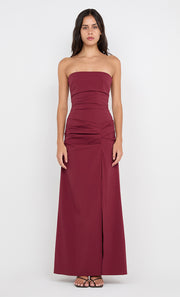 ANGELINA STRAPLESS MAXI DRESS - PLUM