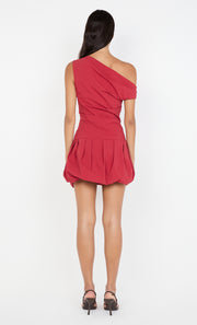 ANGELINA BUBBLE MINI DRESS - CHERRY