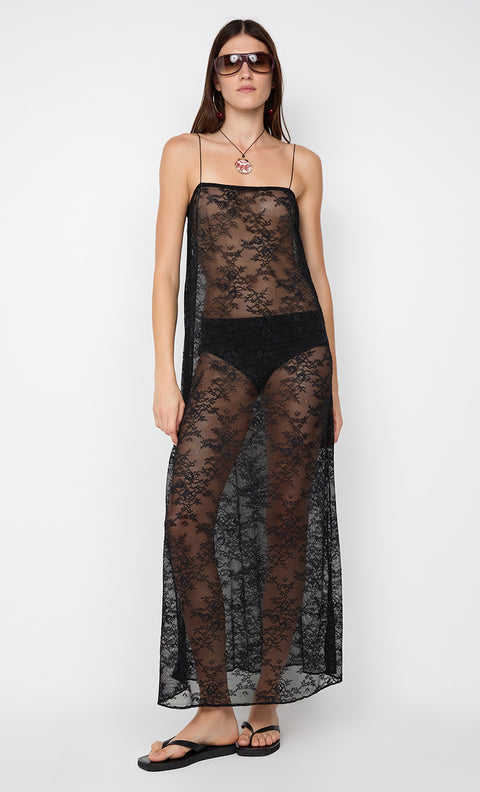 AUDREY SLIP MAXI DRESS - BLACK