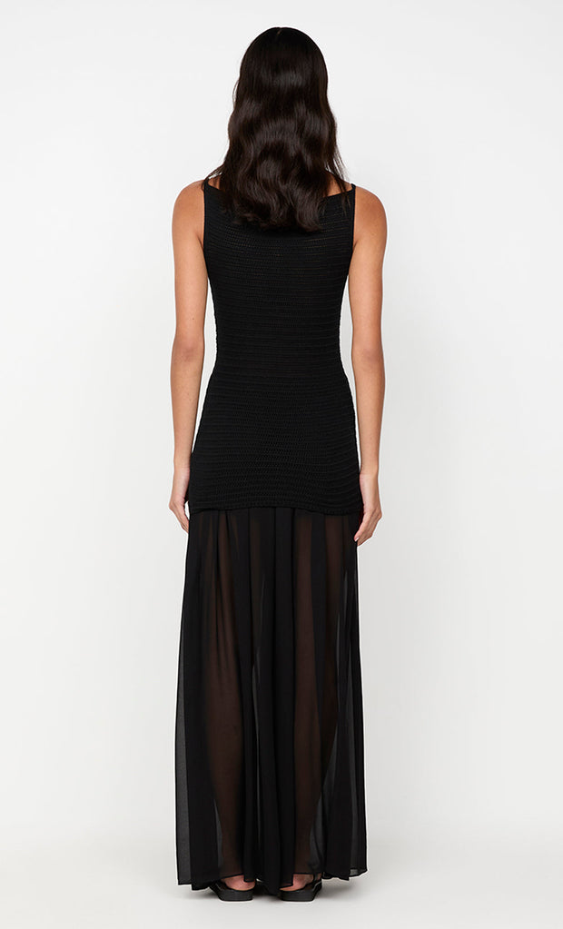 RAVYN BOAT NECK TOP - BLACK