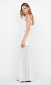 RAVYN BOAT NECK TOP - WHITE
