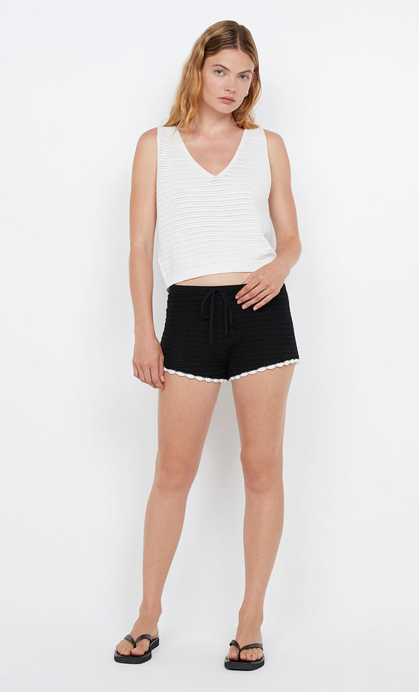 RAVYN SHORT - BLACK/WHITE