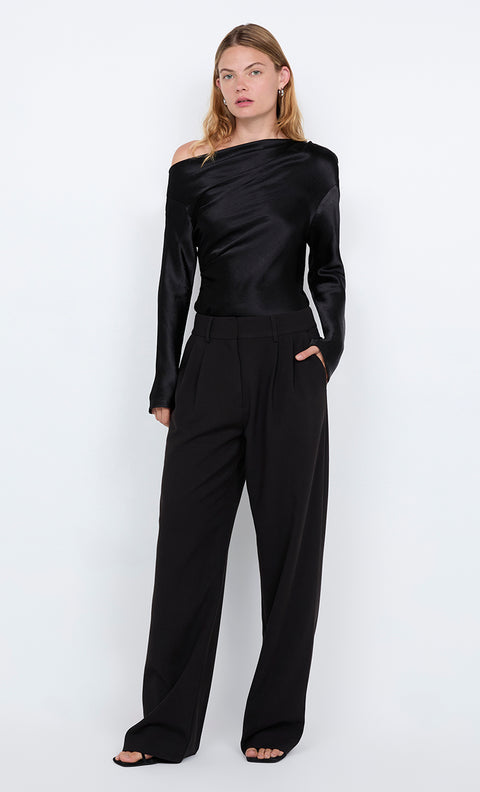 CARMELA ASYM TOP - BLACK