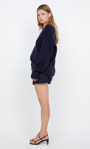 ZAYANA MINI SKIRT - INK PINSTRIPE