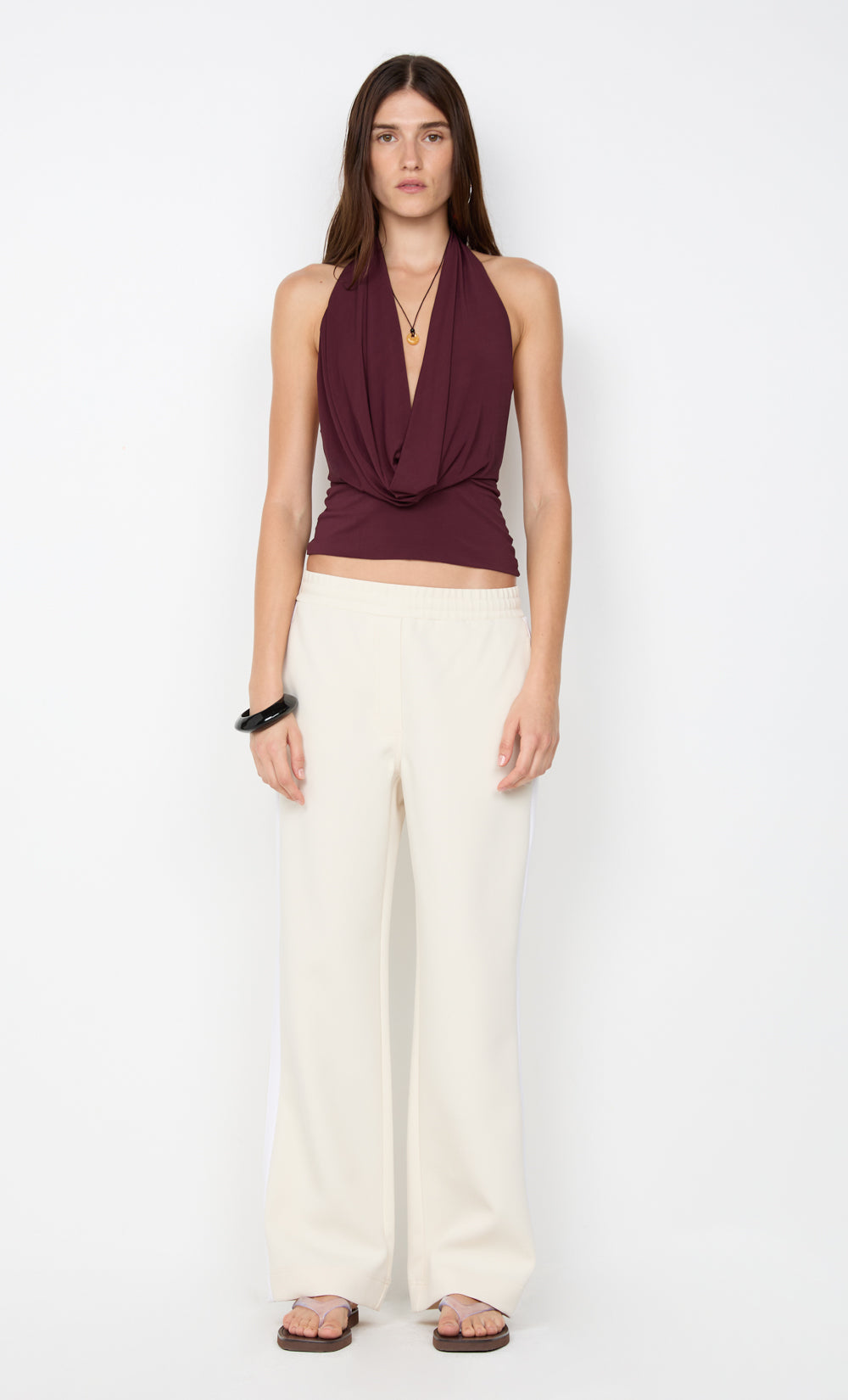 SONNIE HALTER TOP - PLUM
