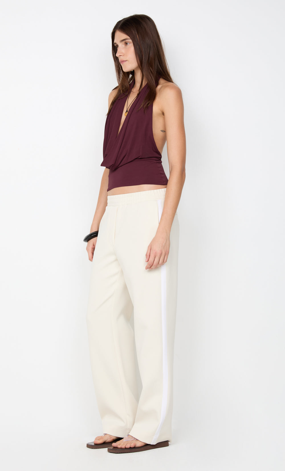SONNIE HALTER TOP - PLUM