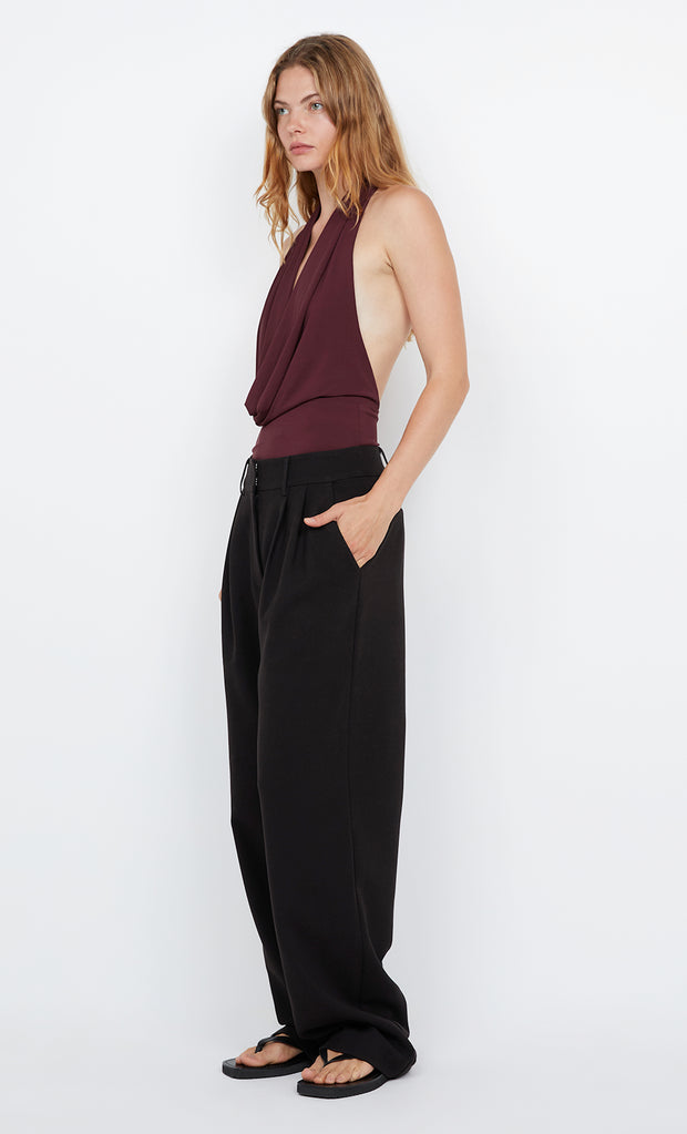 SONNIE HALTER TOP - PLUM