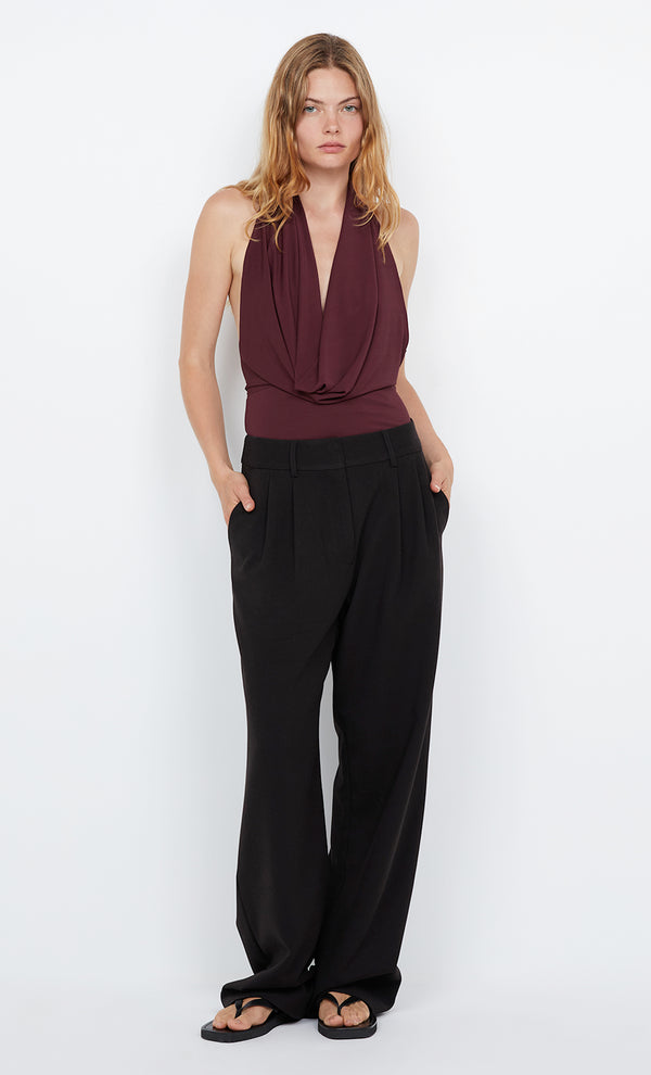 SONNIE HALTER TOP - PLUM