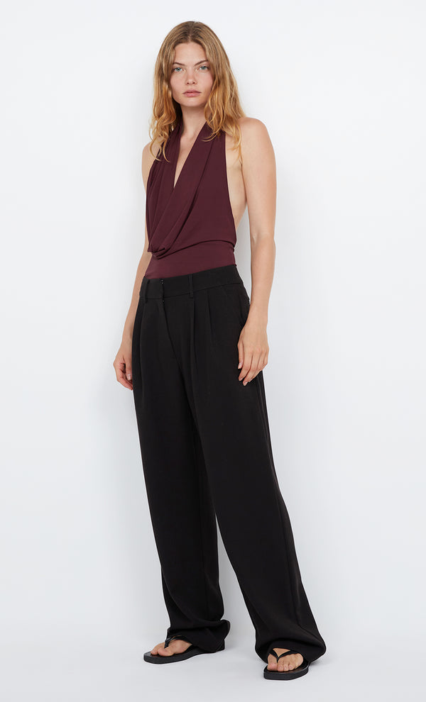 SONNIE HALTER TOP - PLUM