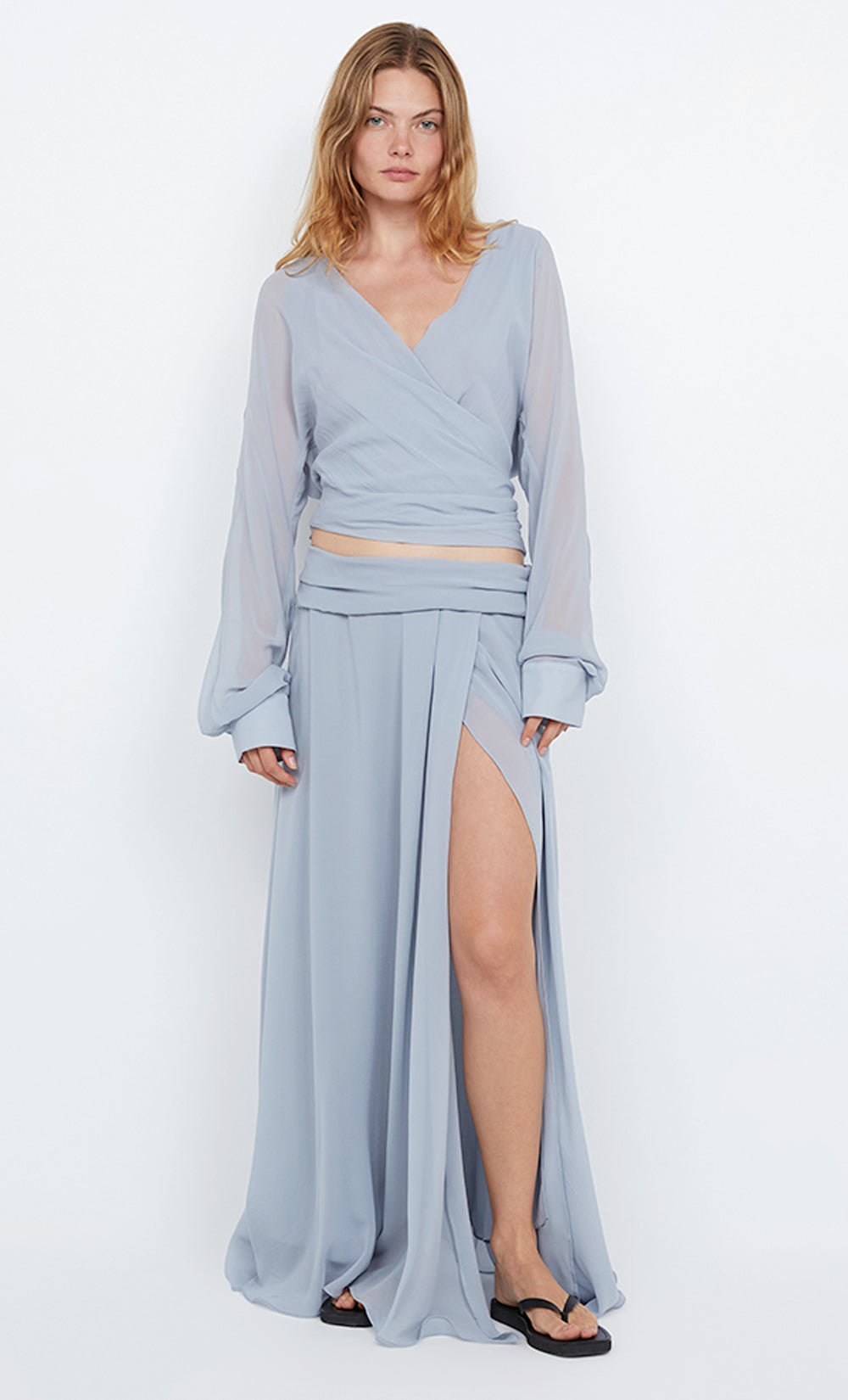 AURELIA MAXI SKIRT - CLOUD BLUE