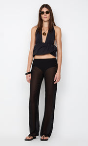 APOLLINE HALTER TOP - BLACK