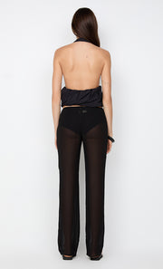 APOLLINE HALTER TOP - BLACK
