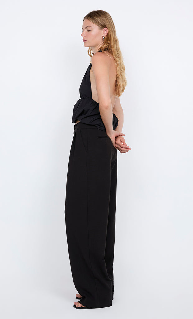 APOLLINE HALTER TOP - BLACK