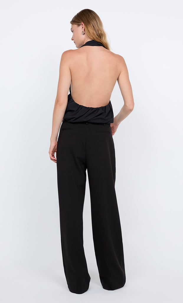 APOLLINE HALTER TOP - BLACK