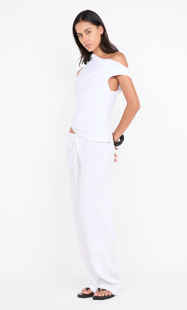 ELYCE ASYM TOP - WHITE