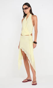 LOLITA ASYM SKIRT - ICE YELLOW