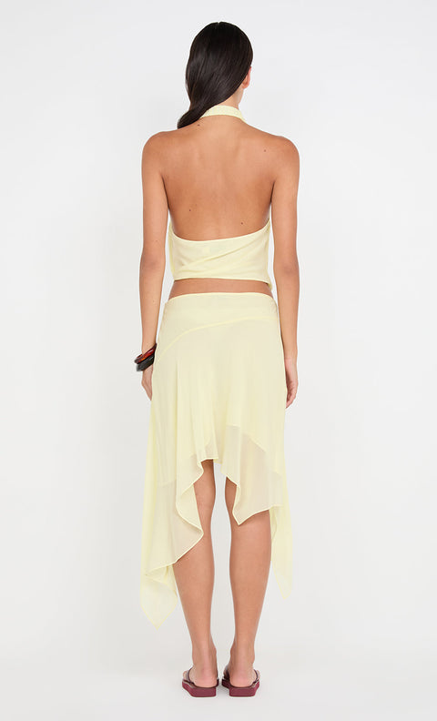 LOLITA ASYM SKIRT - ICE YELLOW