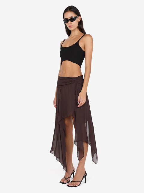KODY CROPPED RIB TANK - BLACK