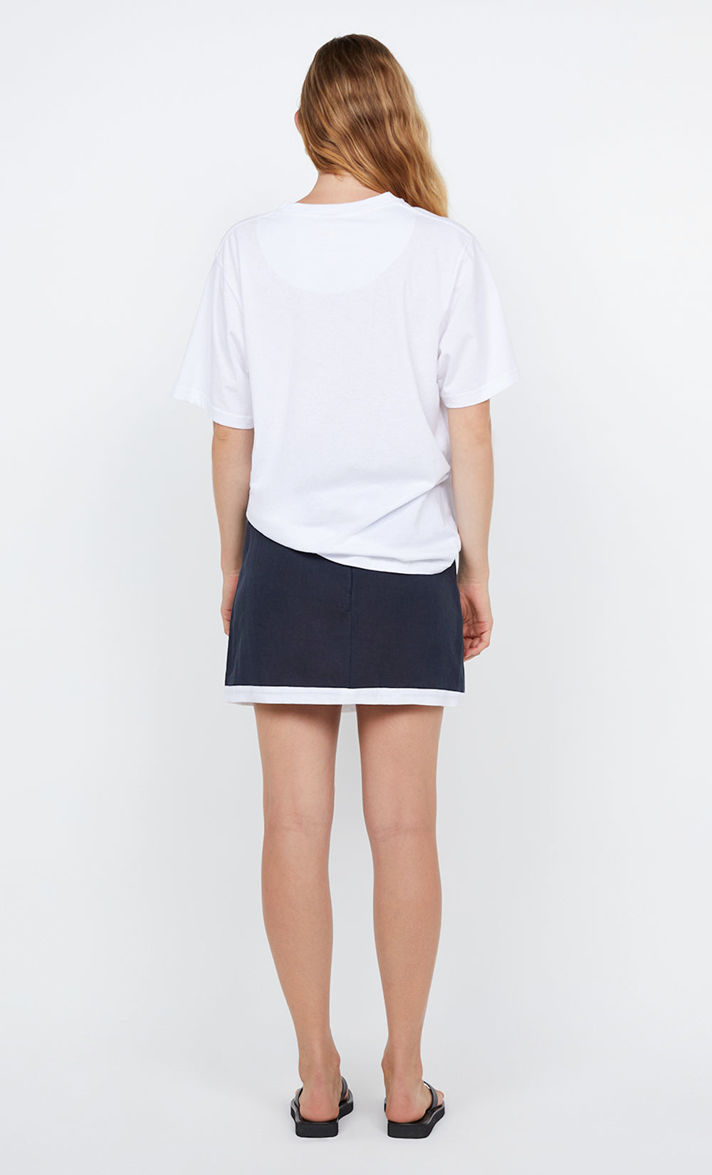 ELYCE MINI SKIRT - INK/WHITE
