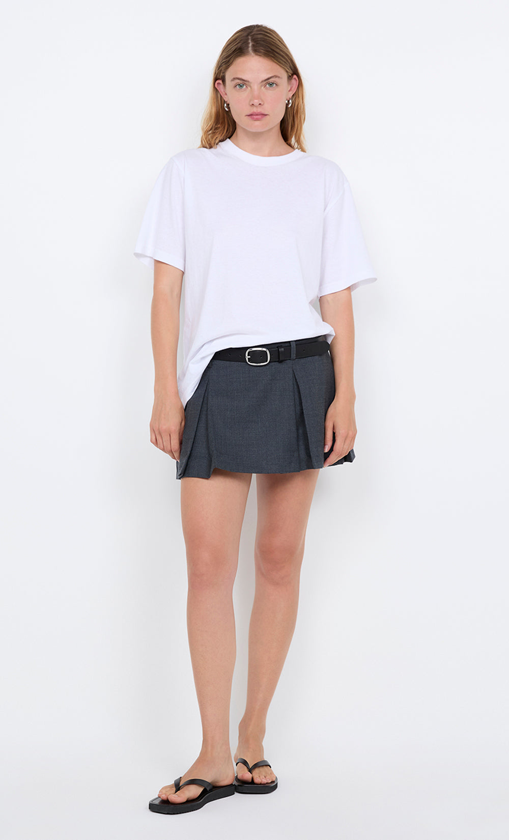 PERL MINI SKIRT - CHARCOAL