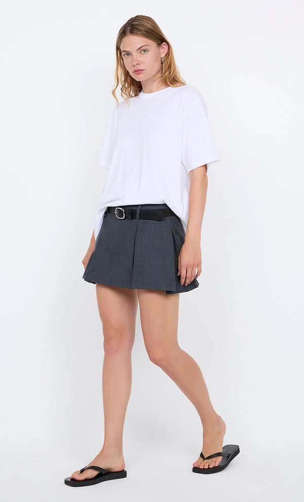PERL MINI SKIRT - CHARCOAL