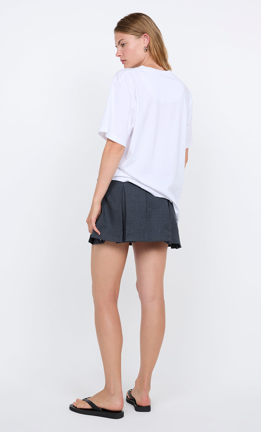 PERL MINI SKIRT - CHARCOAL