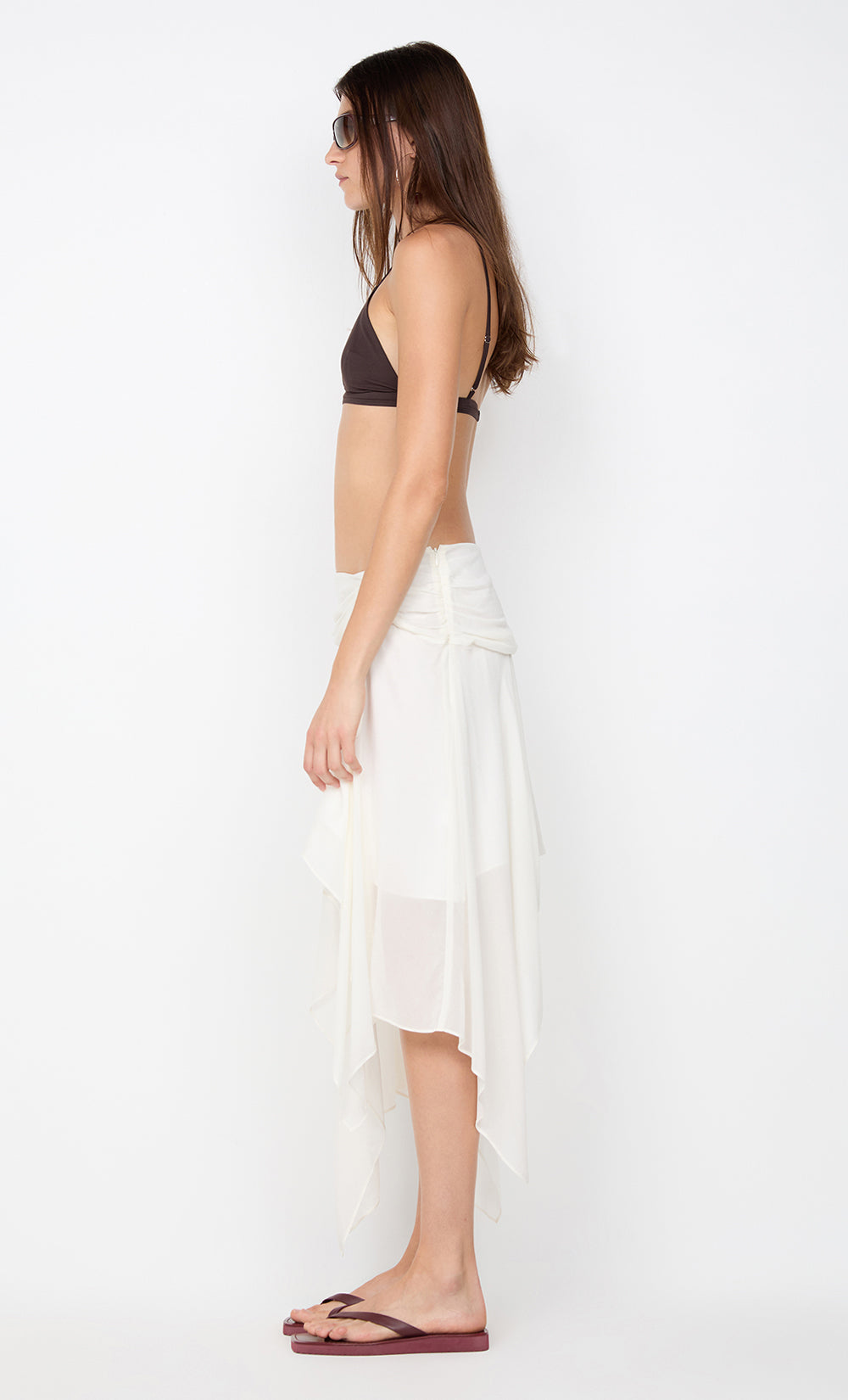 AUDREY ASYM SKIRT - IVORY