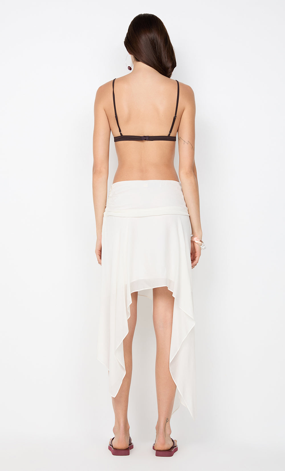 AUDREY ASYM SKIRT - IVORY