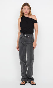 GALE JEAN - SILVER GREY PINSTRIPE