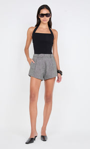 BRINLEY SHORT - SALT & PEPPER WEAVE