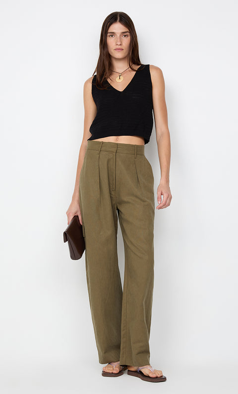 LEONA POCKET PANT - OLIVE
