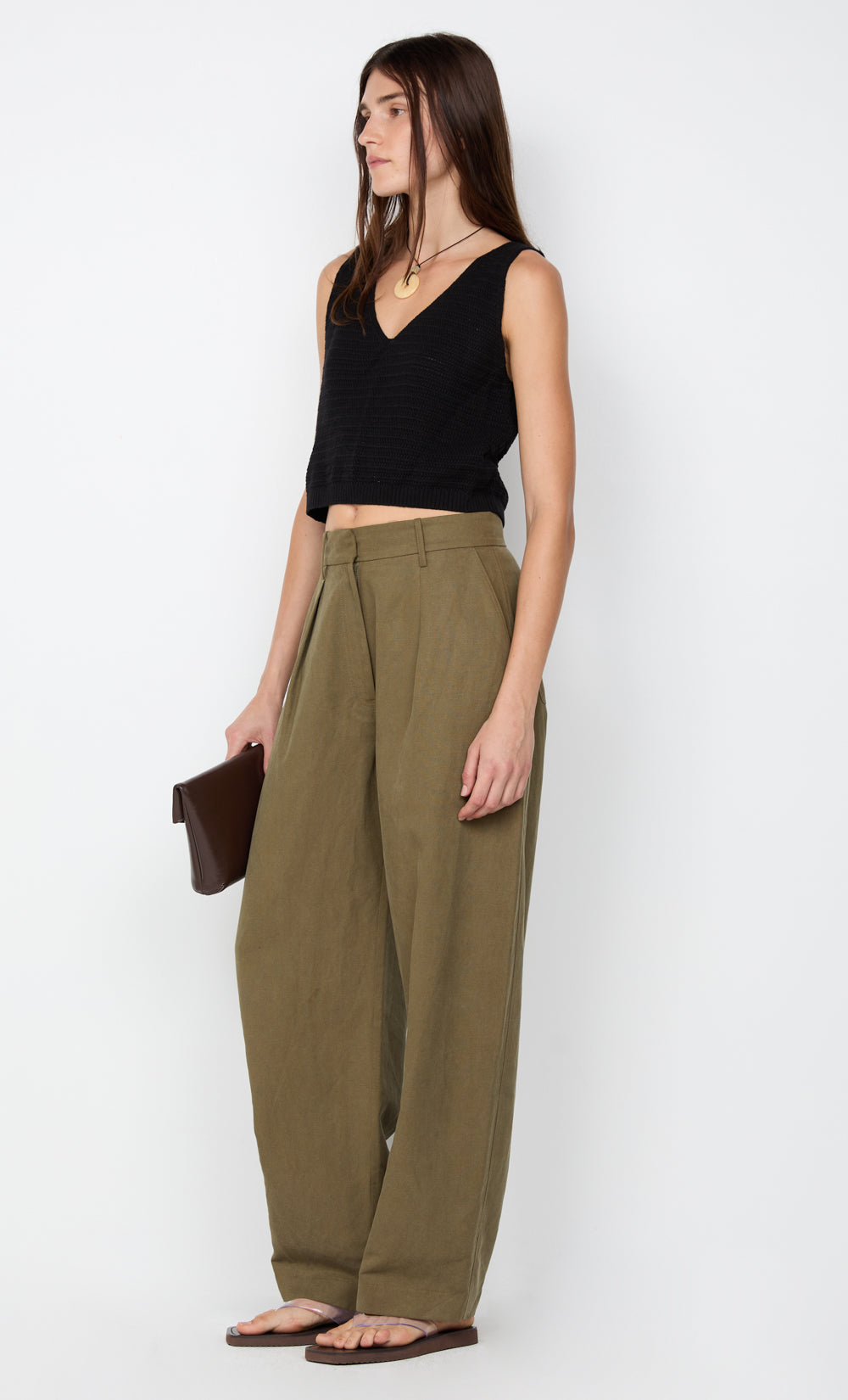 LEONA POCKET PANT - OLIVE – BEC + BRIDGE US