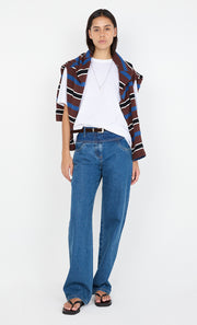 LUCIEN CONTRAST JEAN - INDIGO/WASHED DENIM