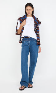 LUCIEN CONTRAST JEAN - INDIGO/WASHED DENIM