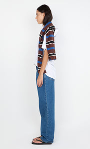 LUCIEN CONTRAST JEAN - INDIGO/WASHED DENIM