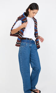 LUCIEN CONTRAST JEAN - INDIGO/WASHED DENIM
