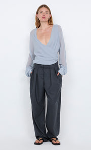 AURELIA WRAP TOP - CLOUD BLUE
