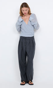AURELIA WRAP TOP - CLOUD BLUE