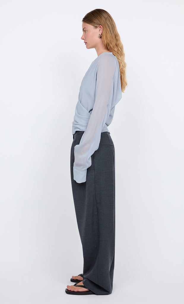 AURELIA WRAP TOP - CLOUD BLUE