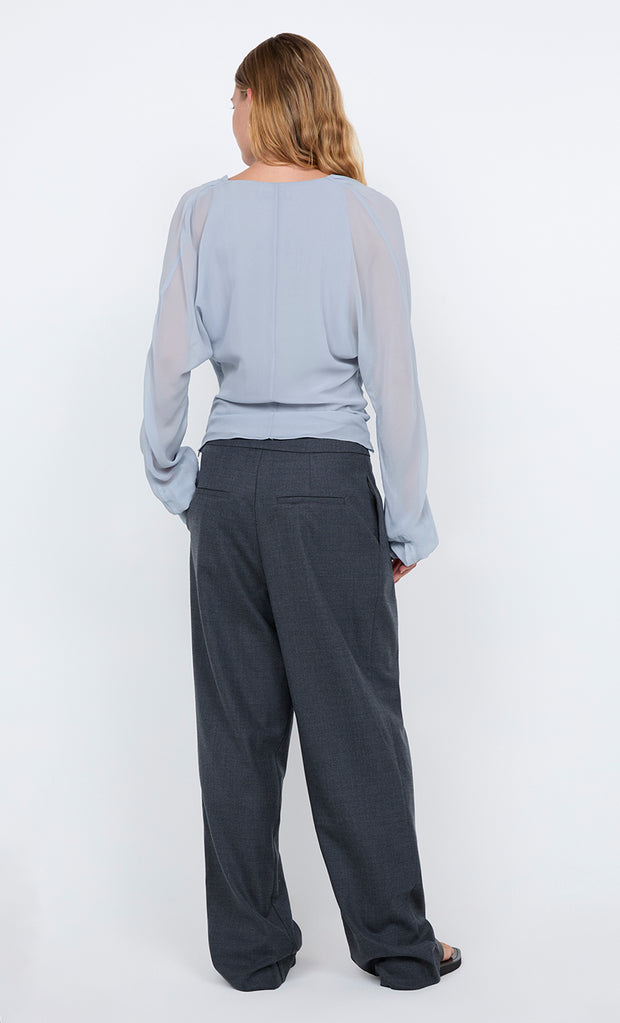 AURELIA WRAP TOP - CLOUD BLUE