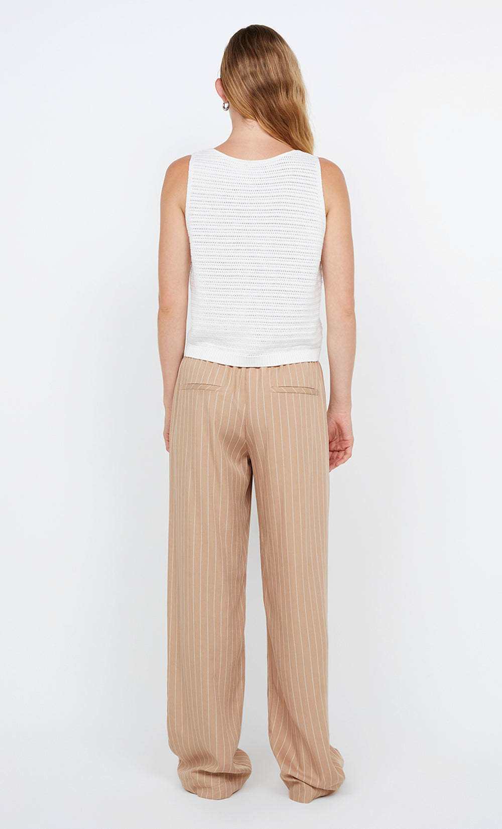 ALMERIA PANT - CAMEL STRIPE