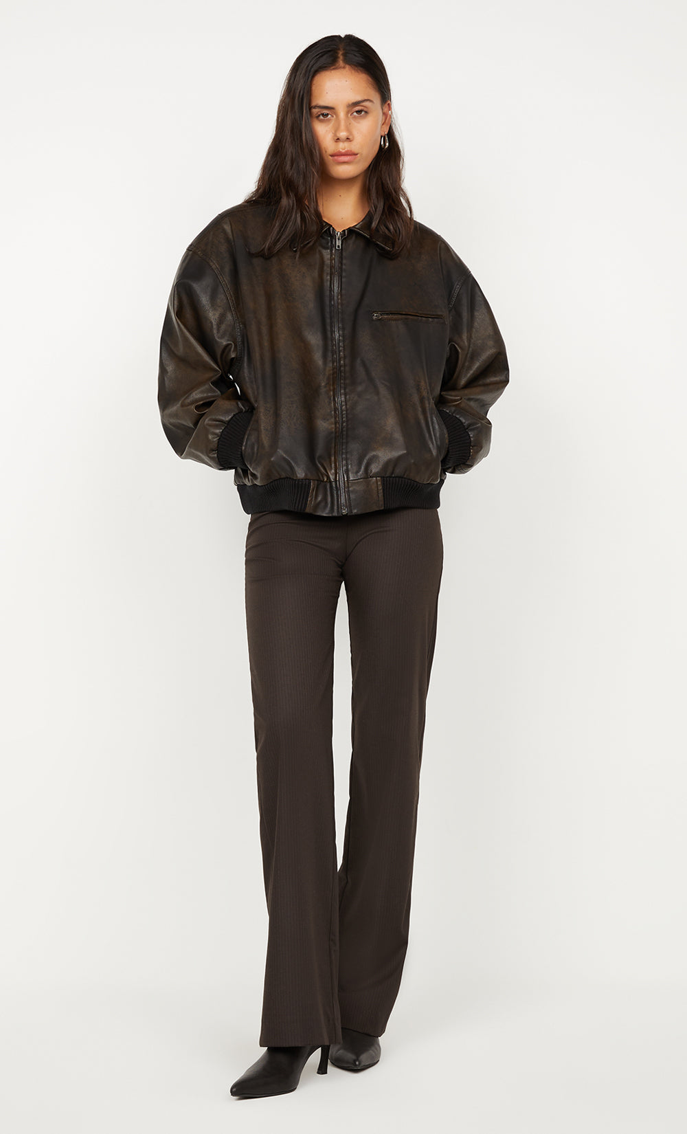 Tyla Bomber Jacket in Vintage Choc - BEC + BRIDGE – BEC + BRIDGE US