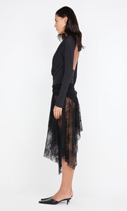 SONNIE COWL BODYSUIT - BLACK
