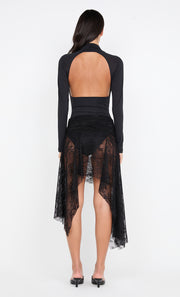 SONNIE COWL BODYSUIT - BLACK