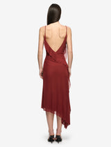 WILLORIN ASYM DRESS - SANGRIA