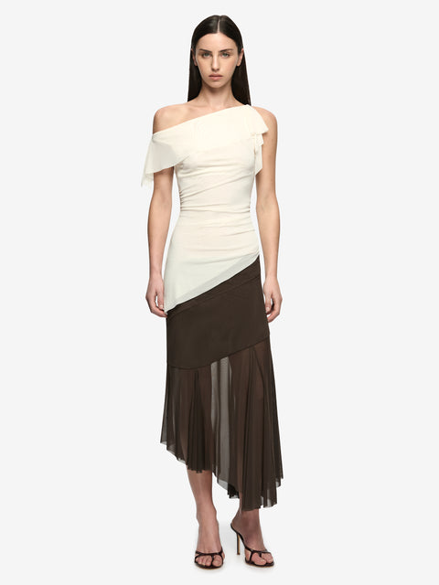 WILLORIN ASYM TOP - BUTTERCREAM