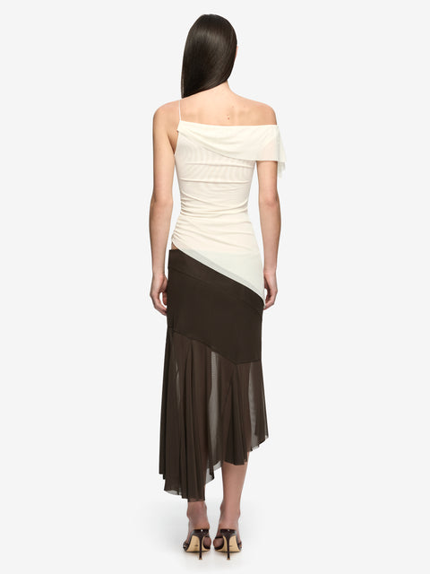 WILLORIN ASYM TOP - BUTTERCREAM